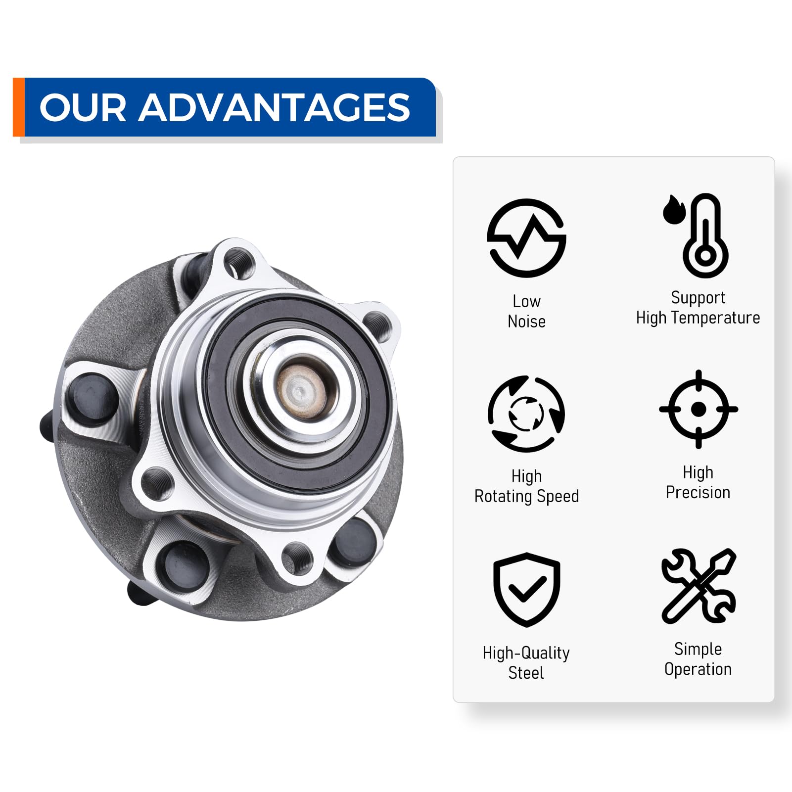 Amazon.com: PAROD Pair 513268 Front Wheel Bearing & Hub Assembly