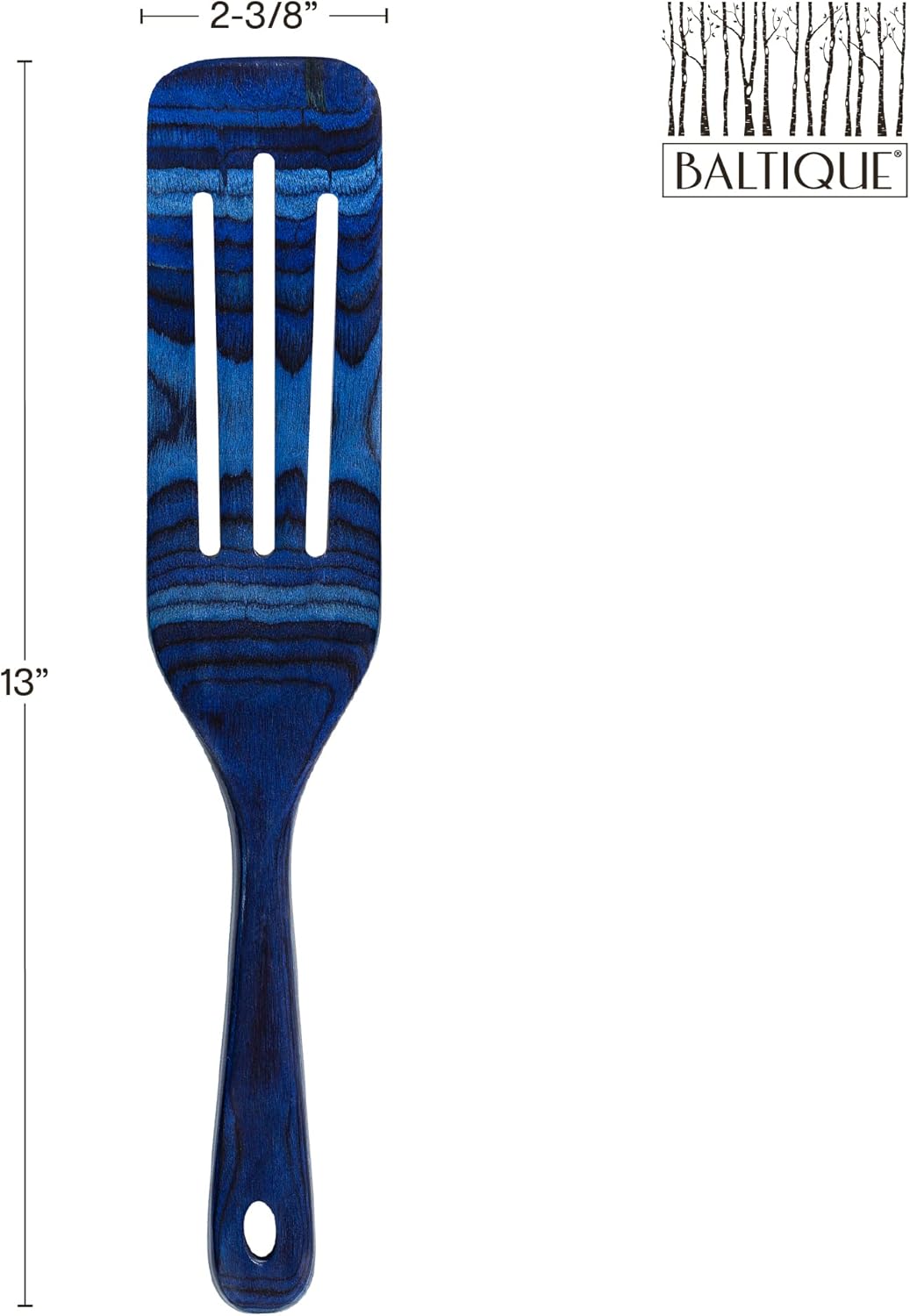 Baltique Malta Collection 13" Wooden Spurtle Spatula – Colorful Birch Wood Cooking Utensil, Nonstick Safe, Versatile Stirring & Serving Tool - Image 6