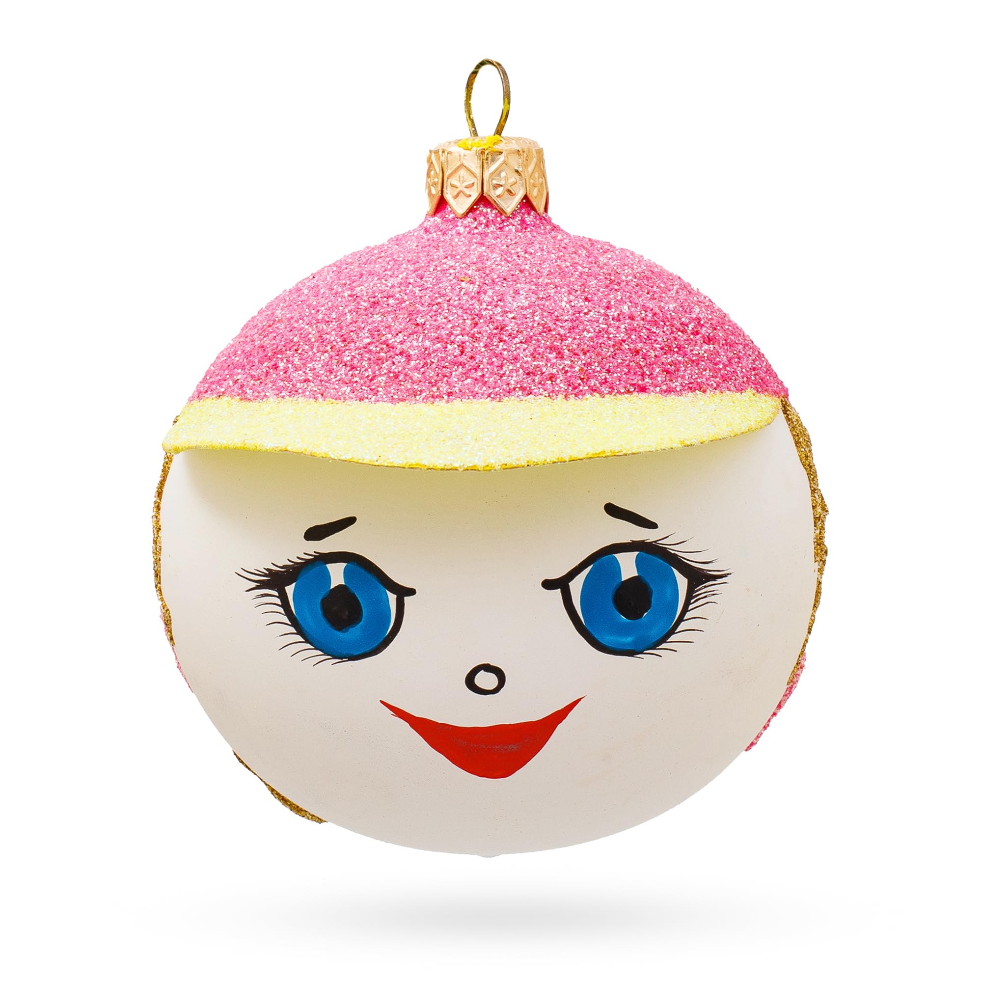Boule de Noël fille au chapeau pour illuminer vos soirées au coin du feu