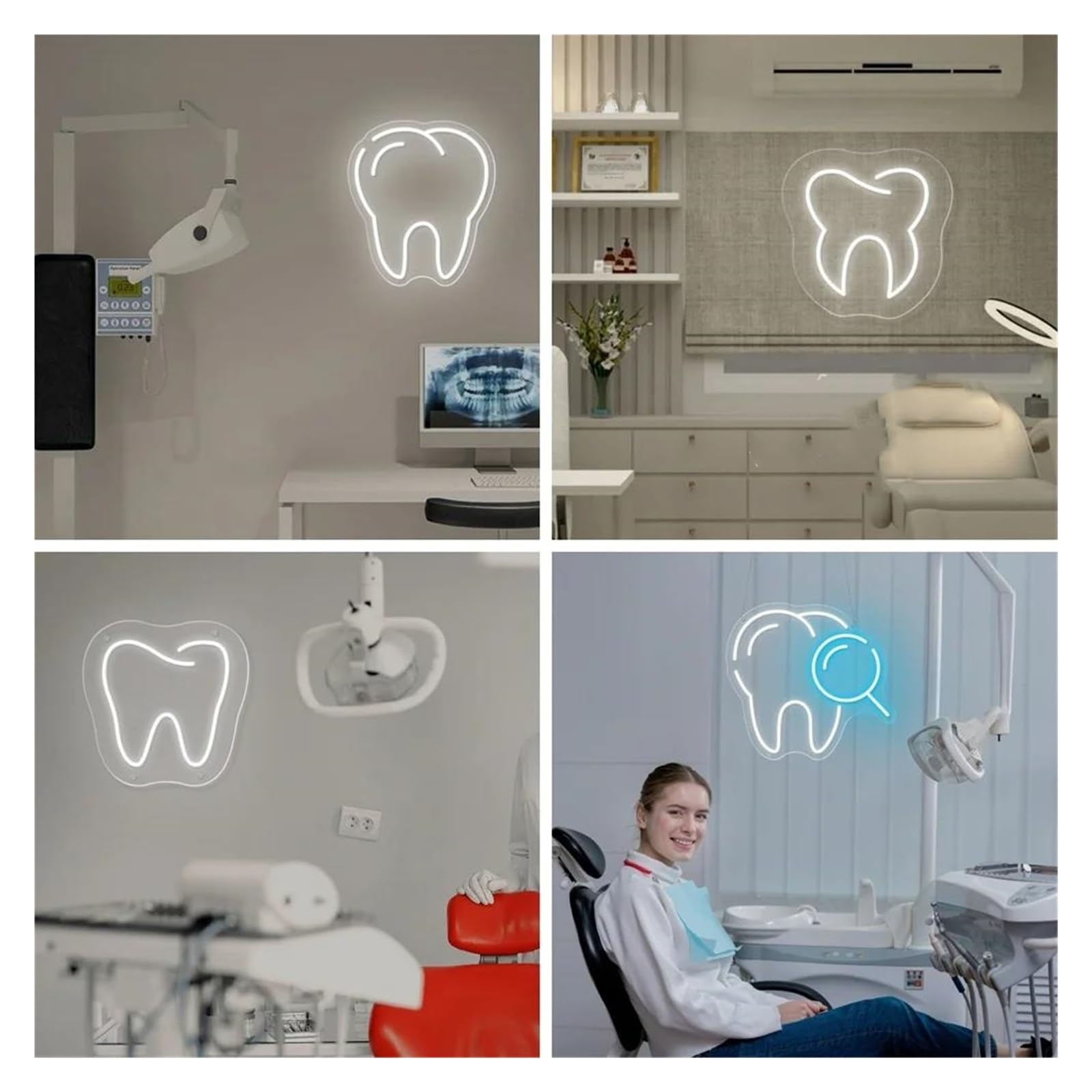 Insegna al Neon Insegne Al Neon A Per La Cura Dei Denti Alimentate Tramite USB, Luci Notturne Per Denti, Luci Da Parete 3D E Decorazioni Per Feste In Camera Da Letto