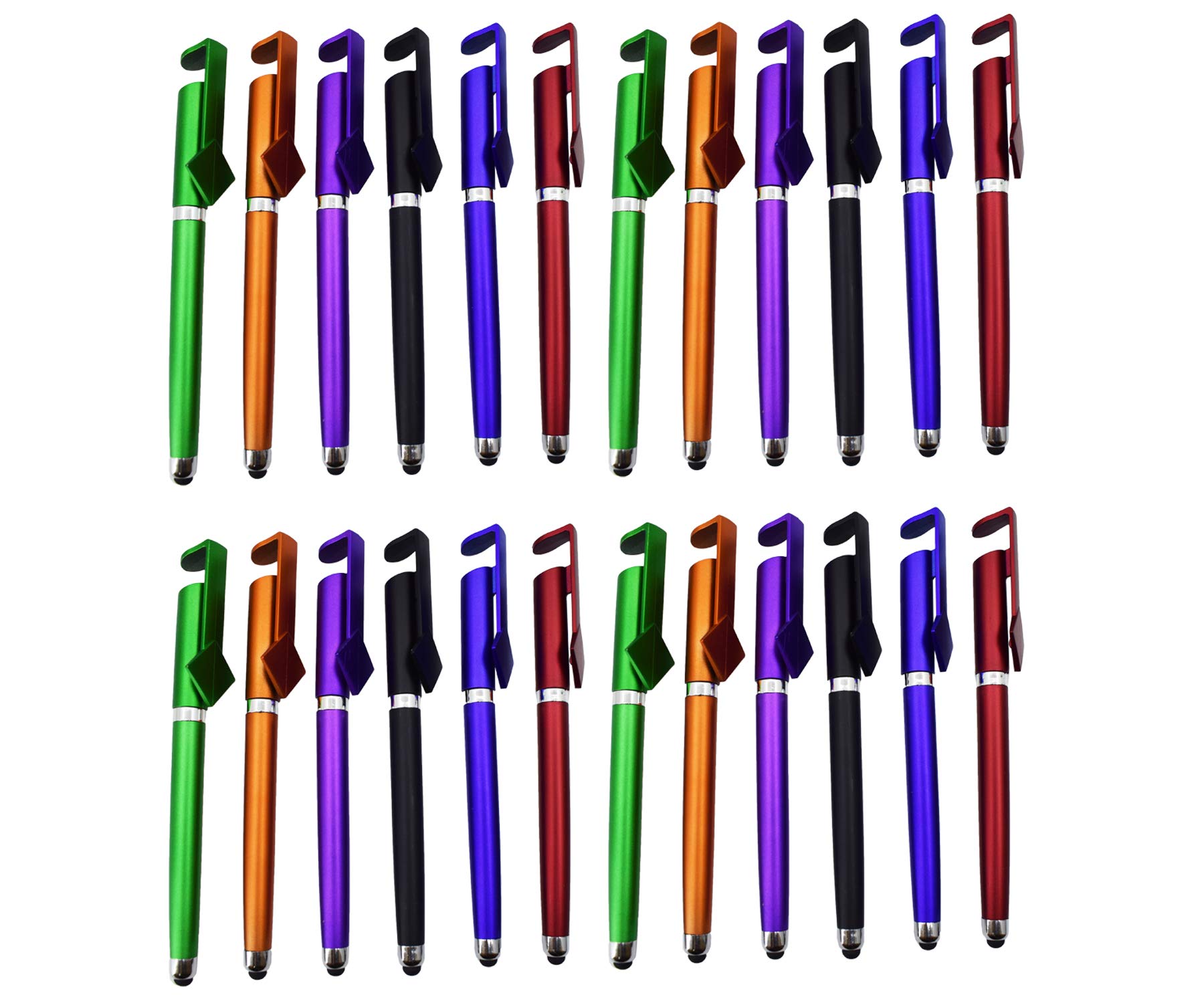 Asera Universal 3 in1 Function Stylus Gel Pen with Mobile Stand Holder, Writing Pen,Screen Wipe for All Android Touchscreen Mobile Phones and Tablets (Set of 24)-image-48