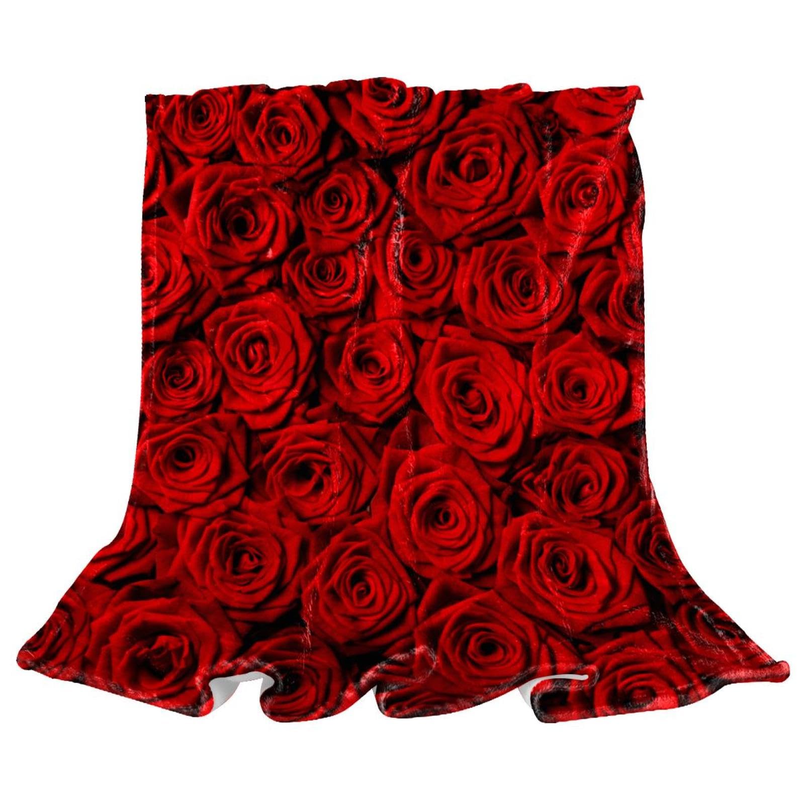 Couverture microfibre chaude rose rouge, plaid thermique pour lit