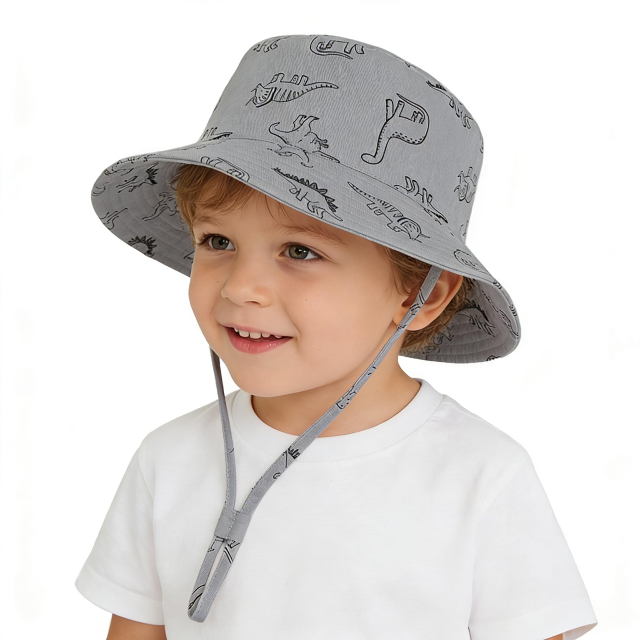 YMYDYFC Baby Sun Hat Toddler Summer UPF 50+ Sun Protection Baby Boy Hats Beach Hats Dinosaur Bucket for Baby Girl Adjustable Kid Cap — view 7