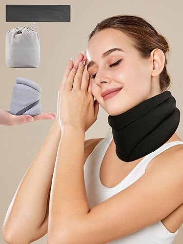 Miniatura 2 de 2024 - Soporte cervical cervical, cuello cervical de Healthy Lab Co, soporte de cuello para dormir (negro + gris)