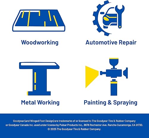 Vista 9 de Goodyear - Compresor de aire eléctrico para panqueques sin aceite, 6 galones, 150 PSI