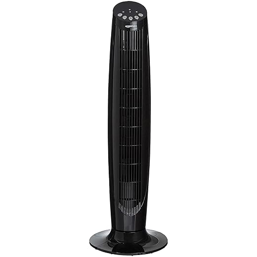 Amazon Basics Digital Oscillating 3 Speed Tower Fan with Remote