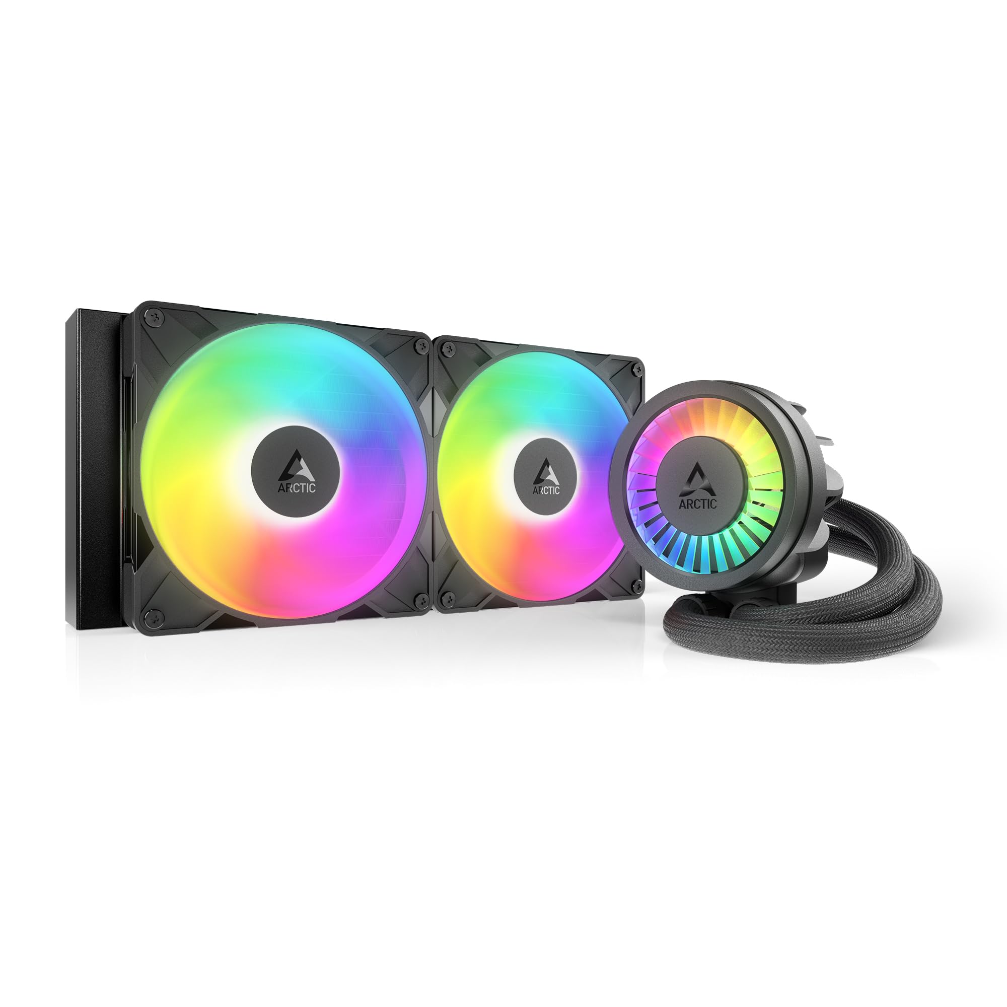 ARCTIC Liquid Freezer III Pro 280 A-RGB - AIO CPU Cooler, 2 x 140 mm Water Cooling, 38 mm Radiator, PWM Pump, VRM Fan, AMD AM5/AM4, Intel LGA1851/1770