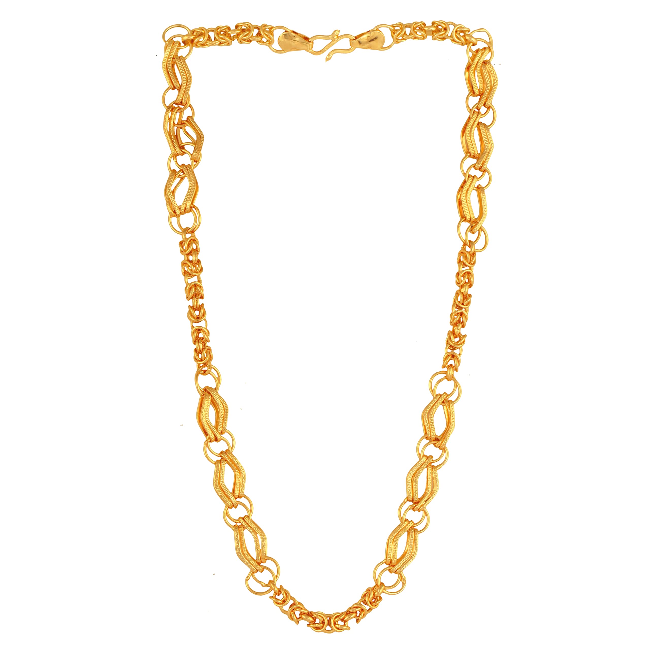 meenaz Chain for Men Boys Husband gents boyfriend Stylish golden Chain 1 one gram gold Neck Chain for Men Stainless Steel Chains for boys Jewellery Birthday Gift Anniversary fashion necklace-265-picture-26