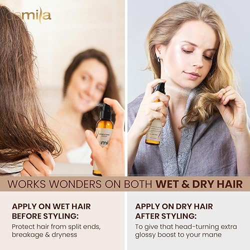Miniatura 5 de damila Suero Repair & Shine - Proporciona beneficios de los productos para el cabello reparadores de puntas abiertas y control del encrespamiento -