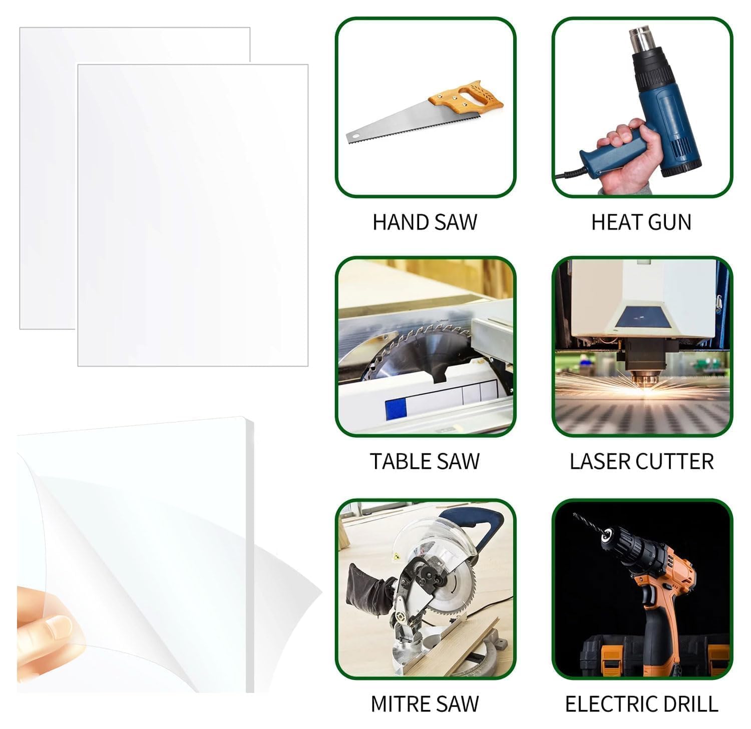 5 Pannelli Acrilici Trasparenti A4 Spessore 2mm - Per Fai Da Te E Pittura - Foto 13