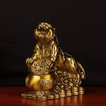 Amazon.co.jp: LAOJUNLU 純銅製の虎の青銅製の虎の干支の虎の宝