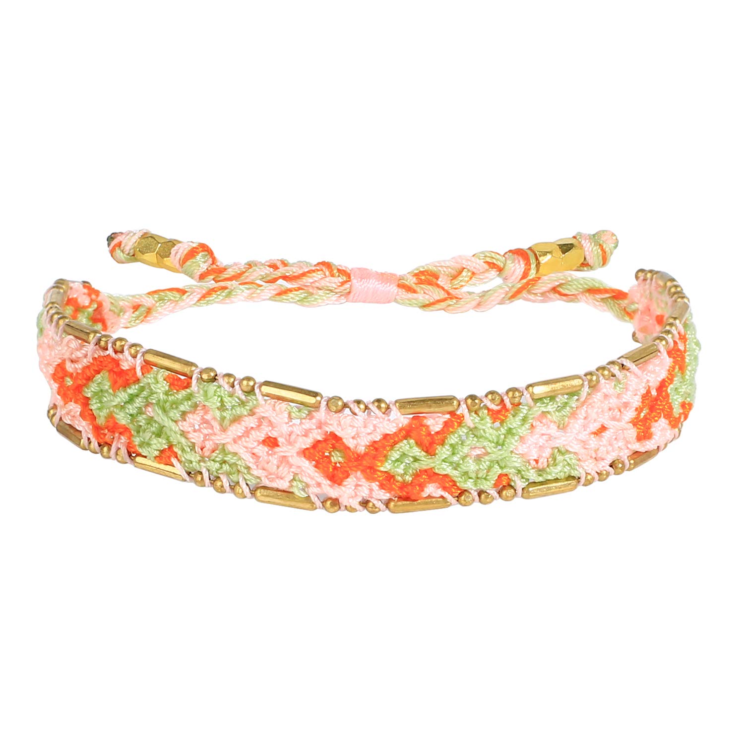 KELITCHHandmade Cuff Bracelets Macrame Blue Candy Wide Bohemia Woven Friendship Bracelet New Jewelry