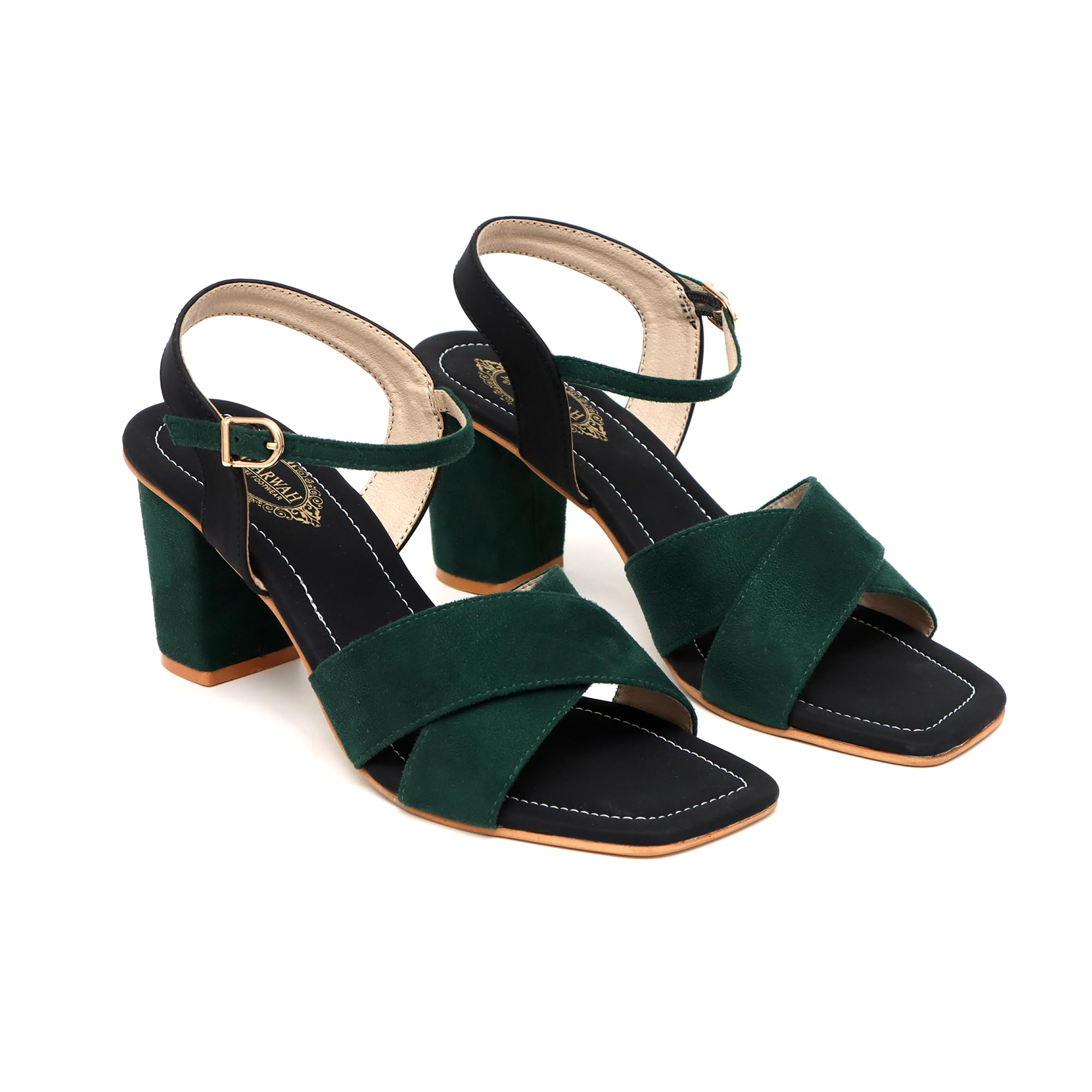 THE ARWAH Comfortable Block Heel Sandals for Casual, Party and Formal Occasions. (Green, numeric_4) (B0C9THLXV2) Amazon Price History, Amazon Price Tracker