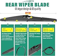Vista 112 de 26" 20" 16" Windshield Wiper Blades Replacement for Dodge Grand Caravan 2008-2020 / Chrysler Town & Country 2008-2016 Premium All Weather Front Rear