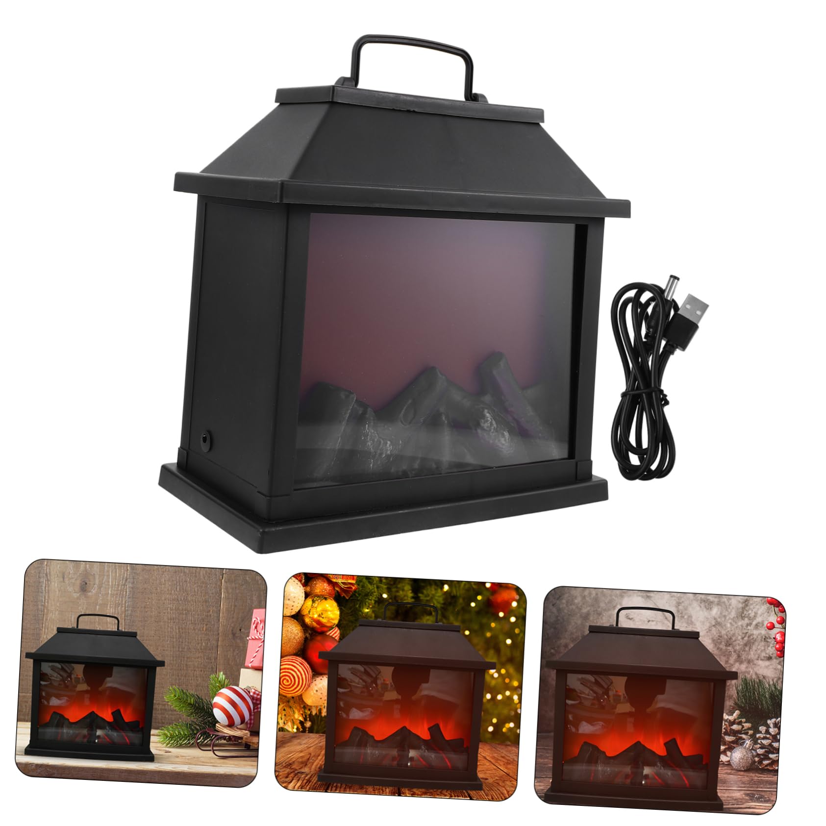 Alipis Farol Navideño Luz Led Lámpara Decorativa Sin Llama Farol Iluminado Navideño Decoración Para Fiestas Navideñas Lámpara Colgante
