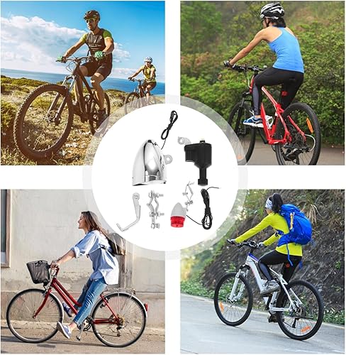 Miniatura 2 de Dynamo Light Bike Generador de luz universal para bicicleta modelo motorizado Kit de cola de faro de bicicleta
