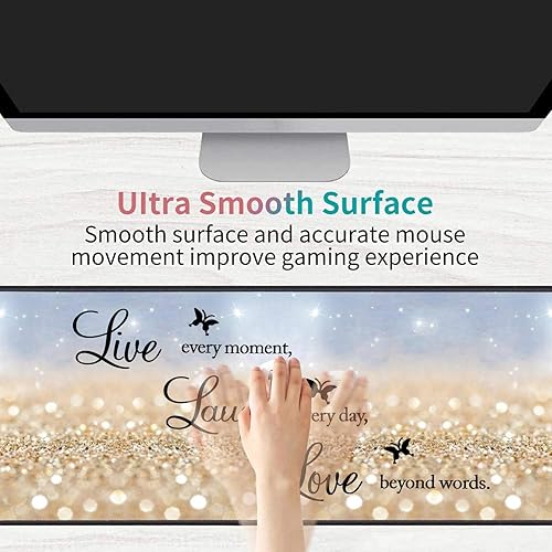 Miniatura 10 de Alfombrilla de mouse para juegos con juego de posavasos, diseño de bordes cosidos, alfombrilla de mouse grande XXL para computadoras portátiles,