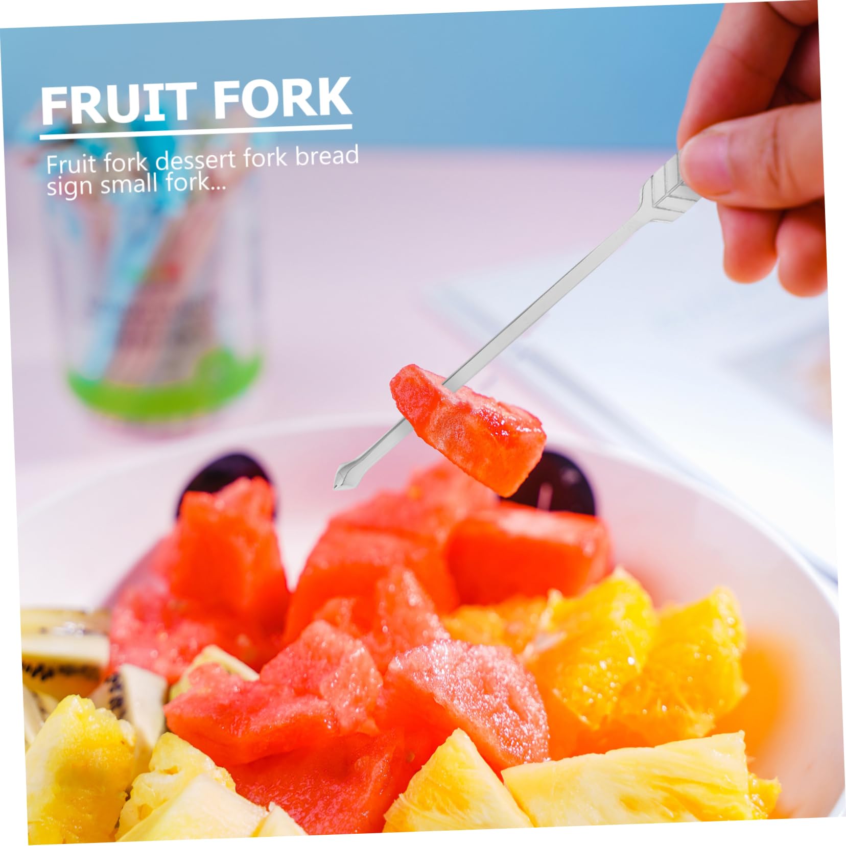 IMIKEYA 10pièces Fourchettes à Dessert Acier Outils De Service Pour Fruits Et Snacks Ustensiles Pour Réunions Familiales Et