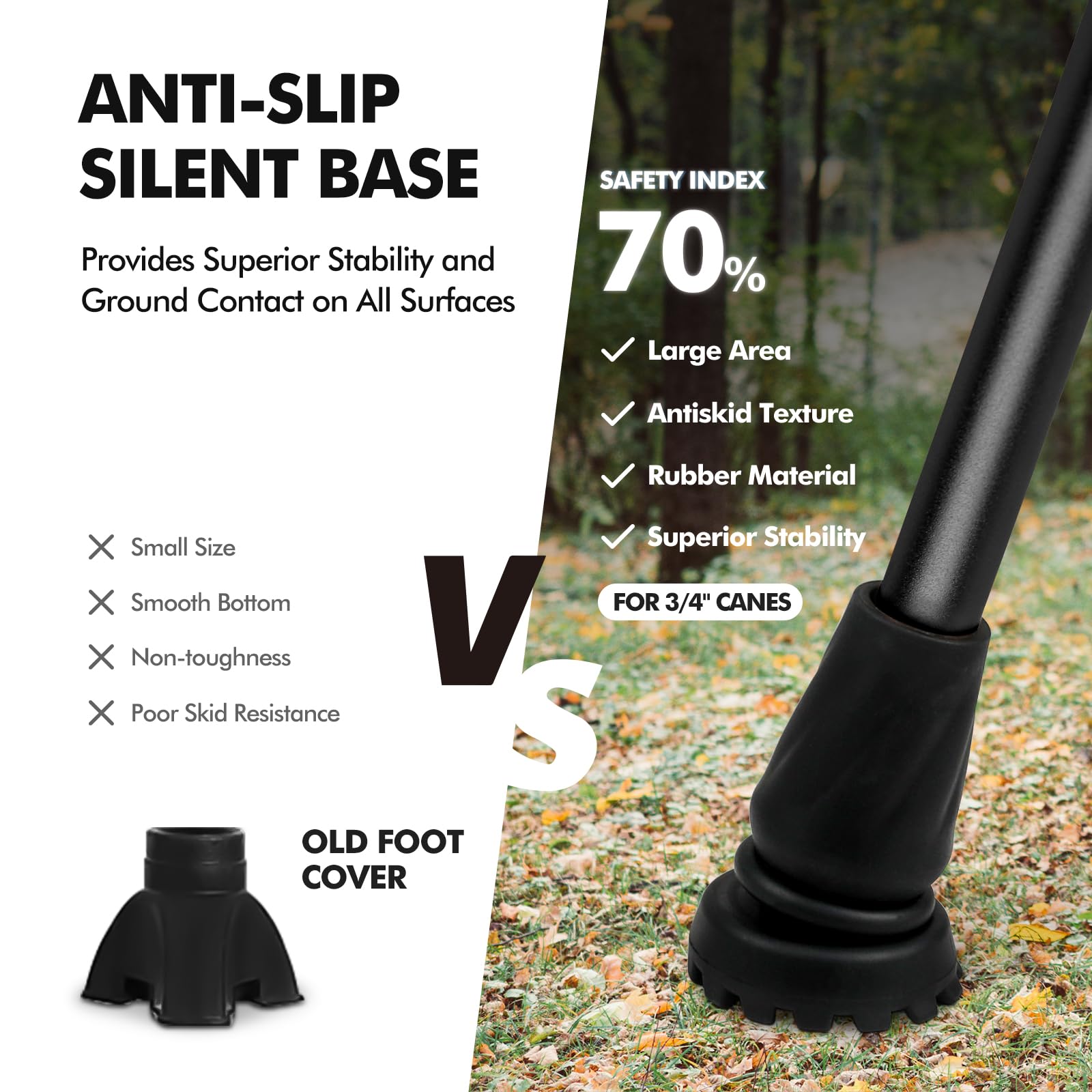 GPTCAMP Bastón y bastón para hombres y mujeres, bastón plegable ligero con mango acolchado suave, bastón de un solo punto, ajustable y plegable, bastón plegable para personas mayores