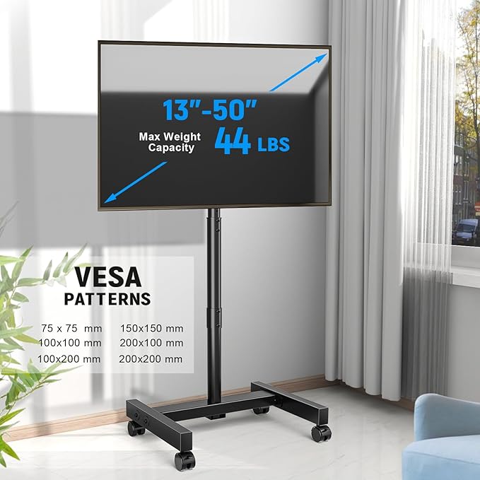 Soporte para TV Móvil YOMT para Pantallas de 13 a 50 Pulgadas miniatura 2