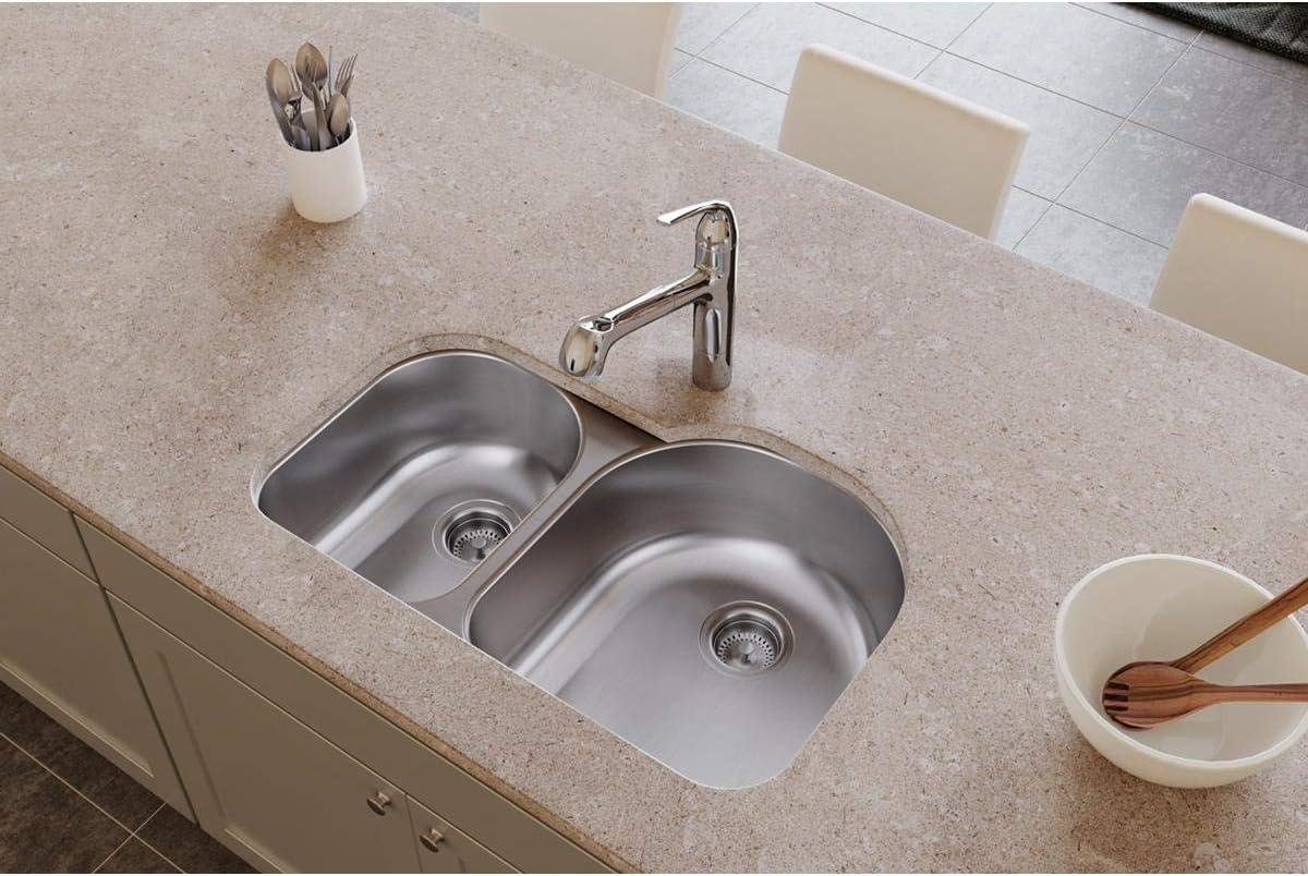 Elkay Dayton DCFU3119L Offset 40/60 Double Bowl Undermount Stainless Steel Sink