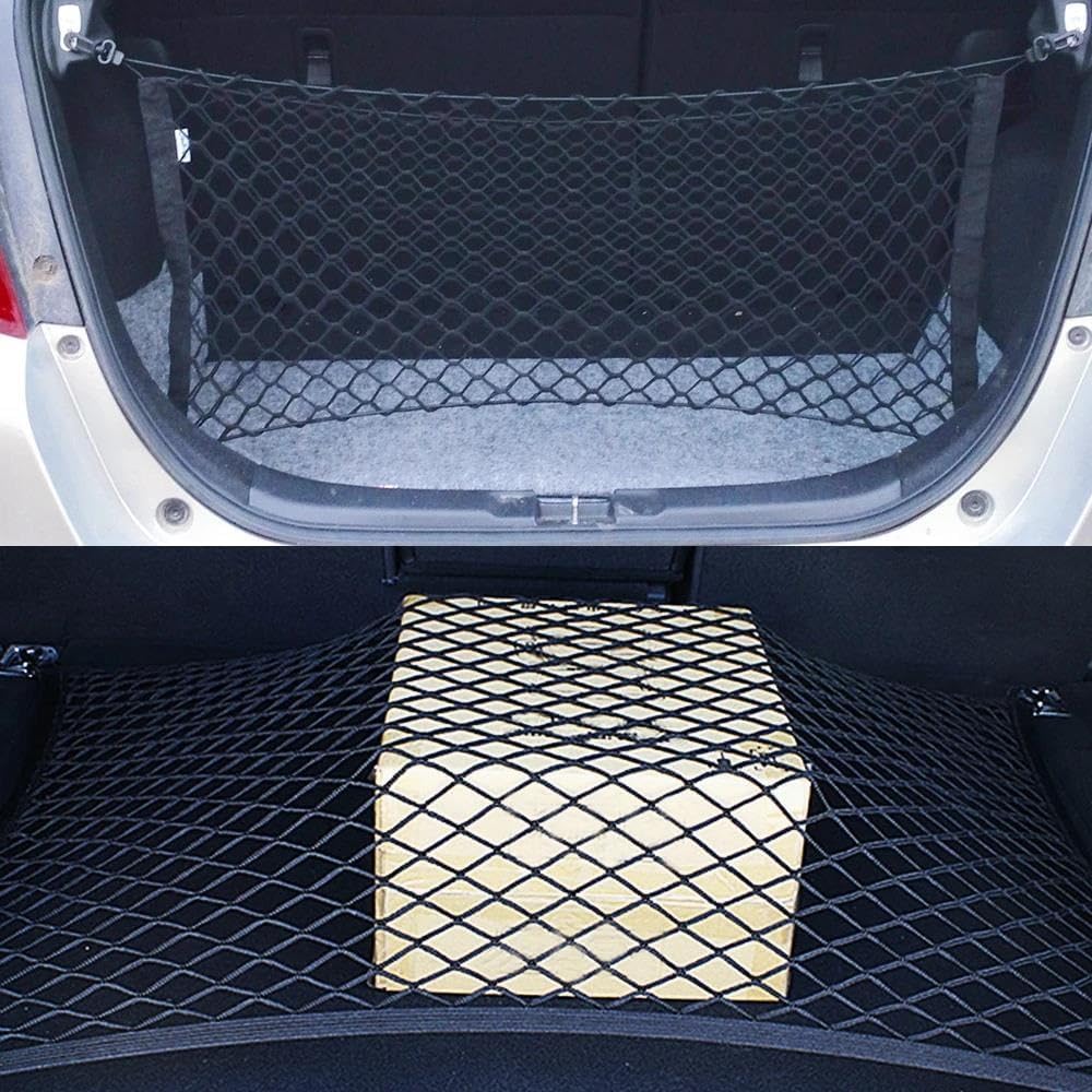 Car Nets Universal Car Trunk Net Elastic Luggage Net Cargo Organizer Storage Nylon Mesh Stretchable Car Interior Mesh Network Pocket (100 * 100)