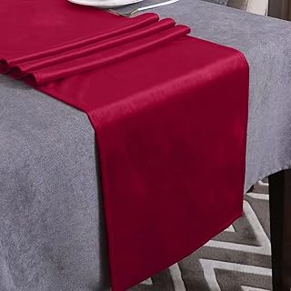 Velvet Red Fall Table Runner 14x118 Inch Dresser Scarf Luxury Rustic Far...