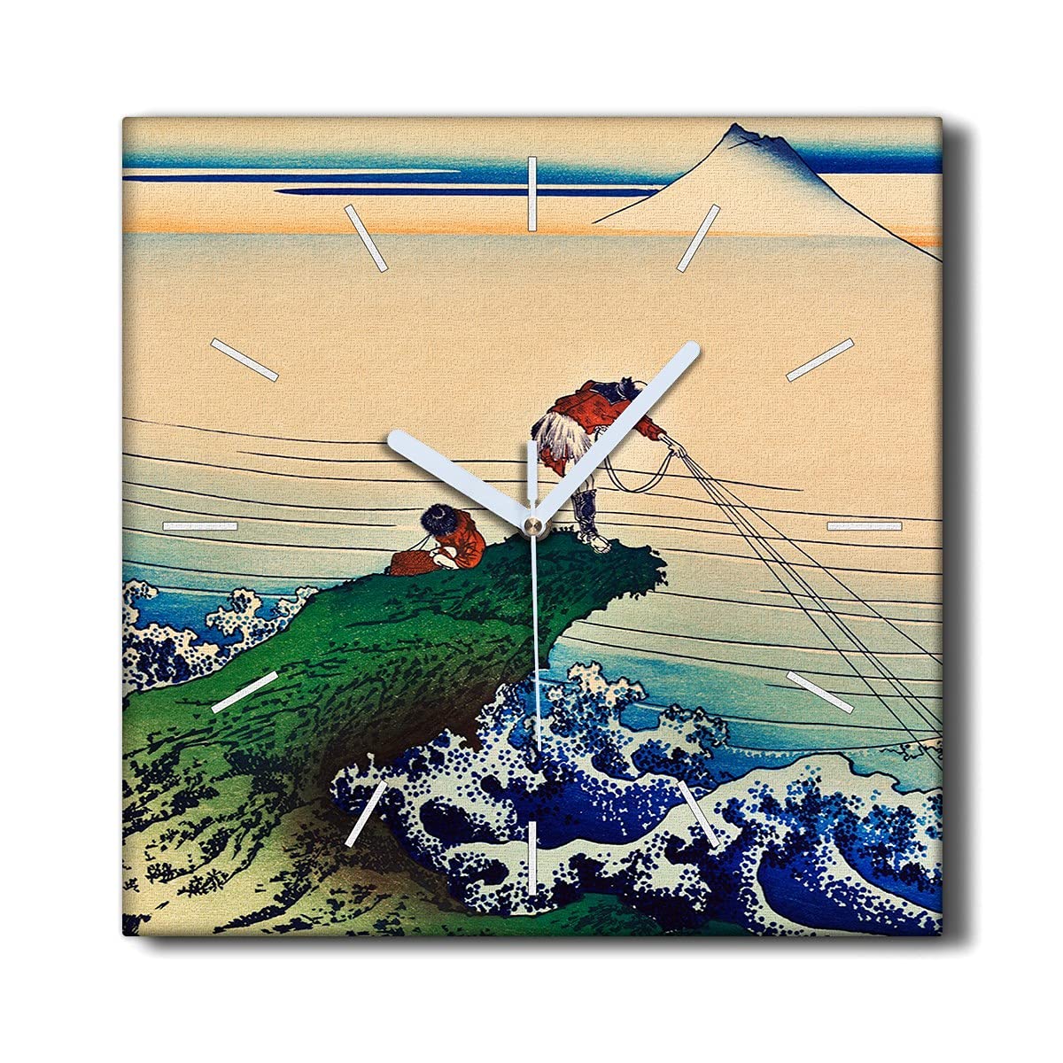 Horloge sur toile 30x30cm Coloray haut de gamme décoration salon asie