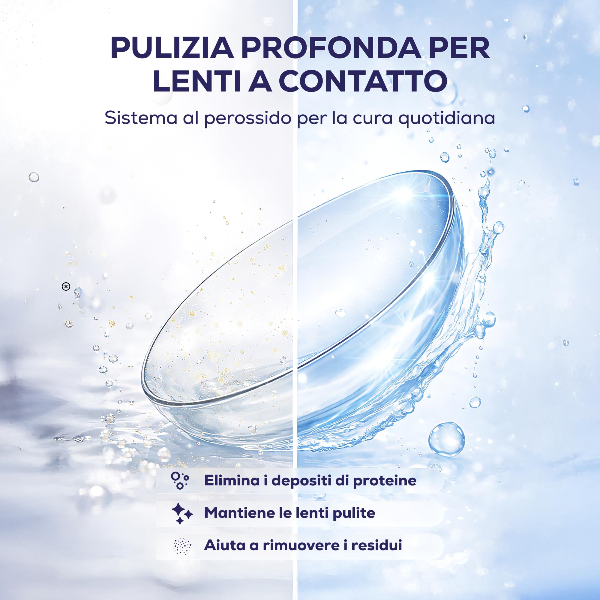 Soluzione al Perossido per Lenti a Contatto con Compresse Neutralizzanti e Portalenti Specializzato per Pulizia Profonda e Disinfezione, 2 x 350 ml