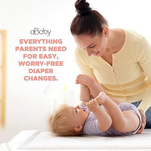 Miniatura 7 de Cambiadores desechables para bebé (paquete de 50) cambiador de bebé súper suave y ultra absorbente, cambiador de pañales a prueba de fugas para