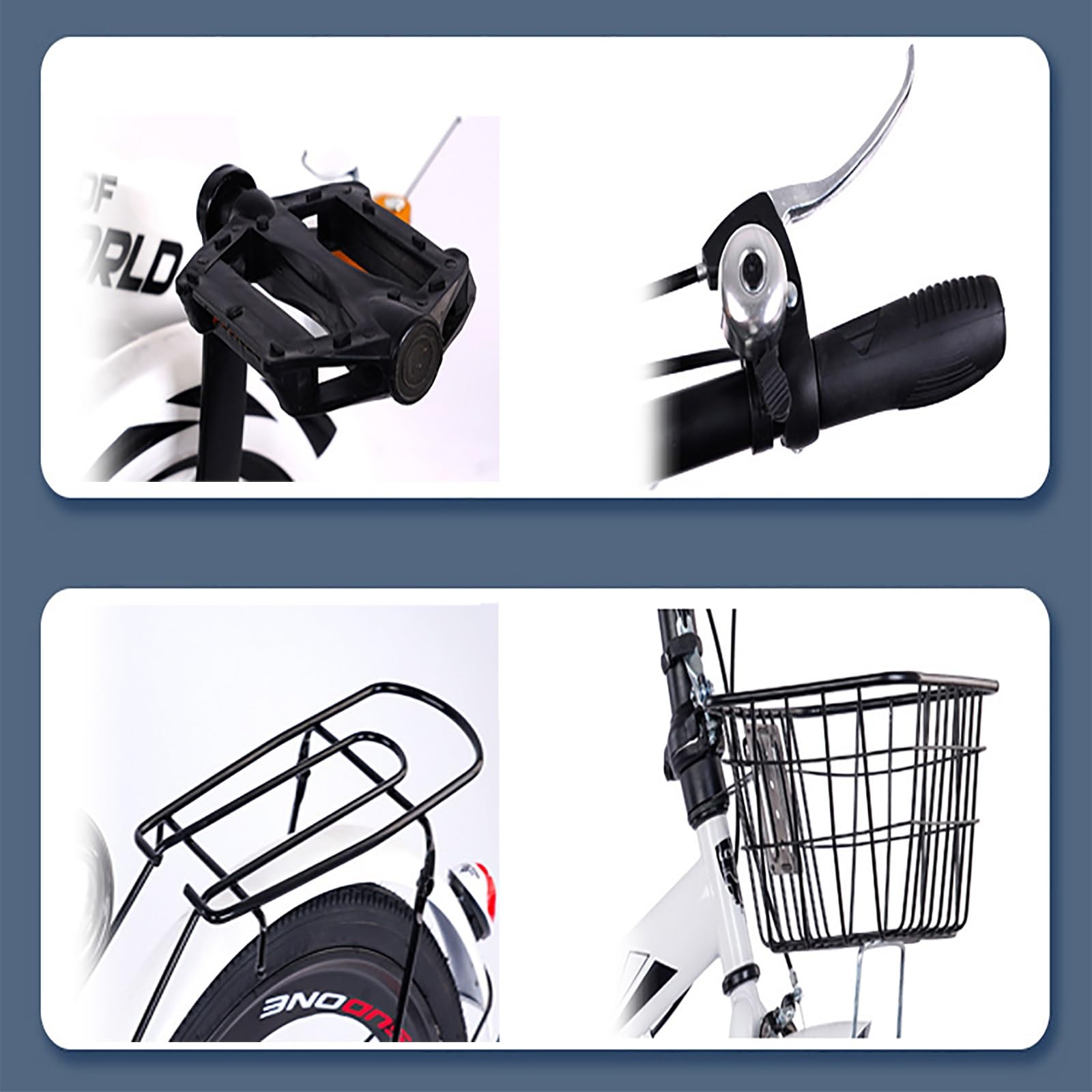 Bicicletta Pieghevole Leggera da 22/24 Pollici for Adulti, Trasmissione a Catena, Telaio in Alluminio Leggero, Bicicletta da Viaggio Unisex(C,22in)