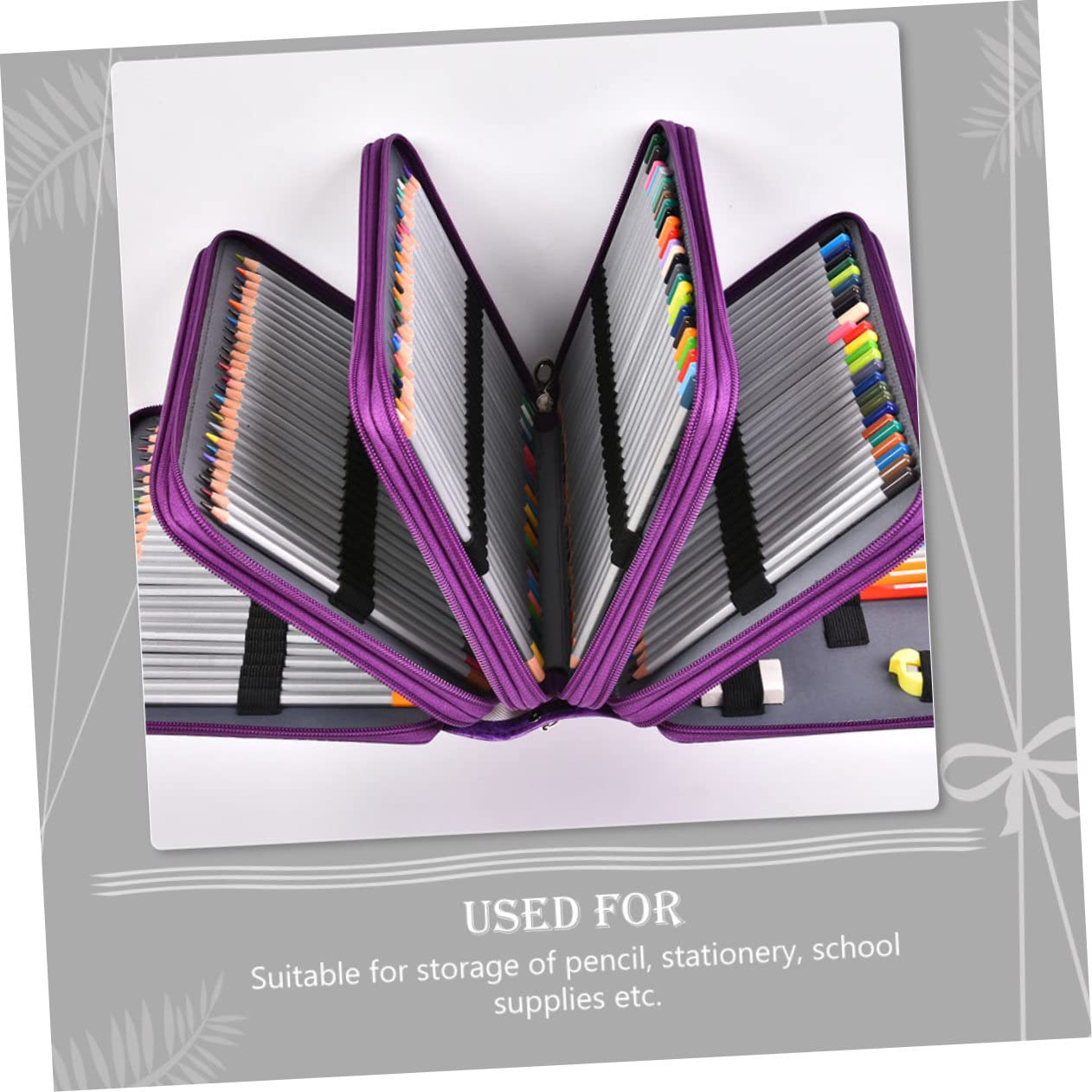DECHOUS Borsa Porta Matite Pu Capacità Per Cancelleria Astuccio Pratico e Leggero Per Studenti e Insegnanti Design Con Zip e Facile Da Pulire