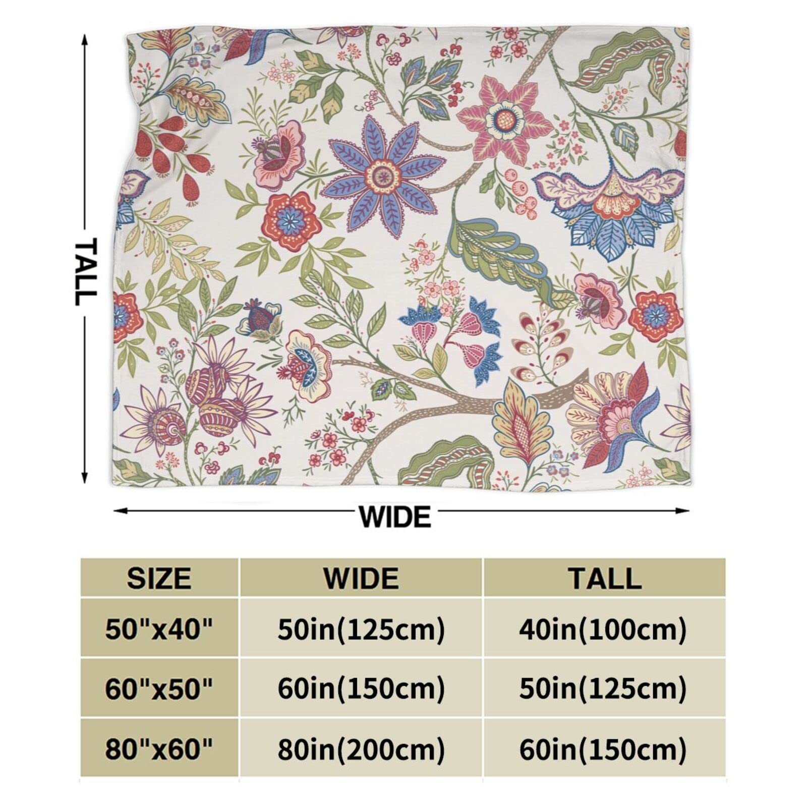 Amazon｜ひざ掛け 毛布 ブランケット レトロ ヤコブ 刺繍スタイル 花柄  