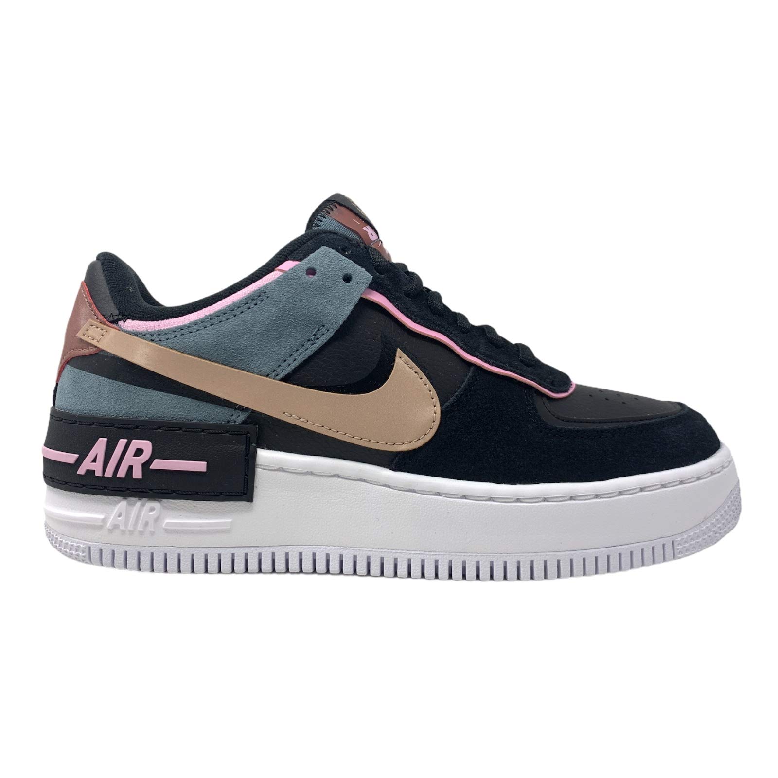Nike Air Force 1 Shadow Black Light Arctic Pink Claystone Red Women