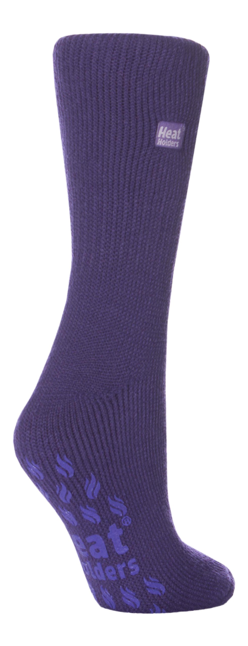 HEAT HOLDERS Ladies 2.3 tog Thermal SLIPPER socks 4-8 uk, 37-42 eur Violet