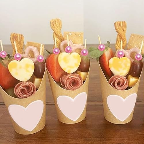 Miniatura 6 de Púas de cóctel, palillos de dientes de 4.7 pulgadas para aperitivos, palillos de cóctel de bambú para postres charcutería, palillos de dientes