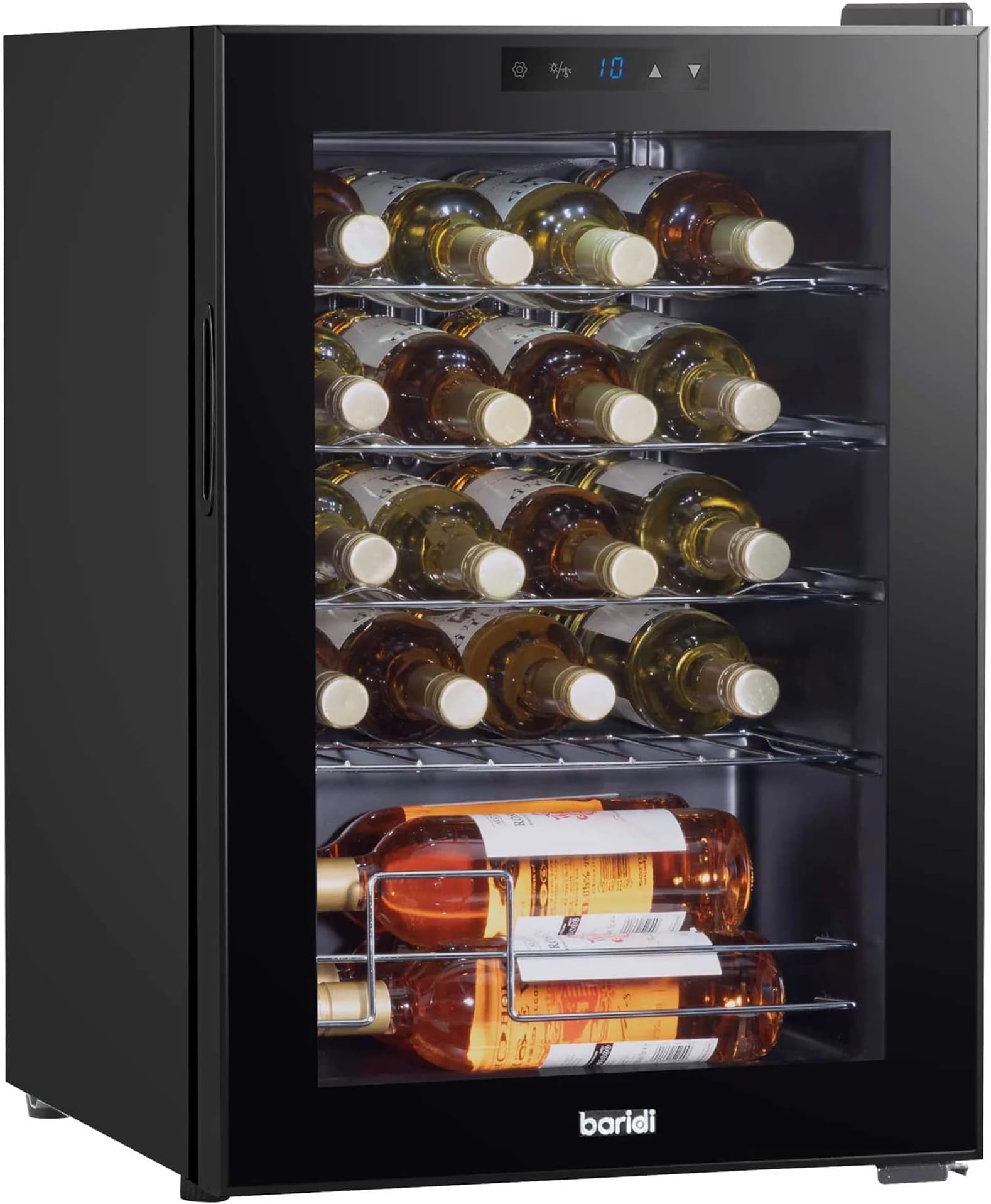 Baridi 20 Bottle Wine Cooler Fridge with Digital Touch Screen Controls ...