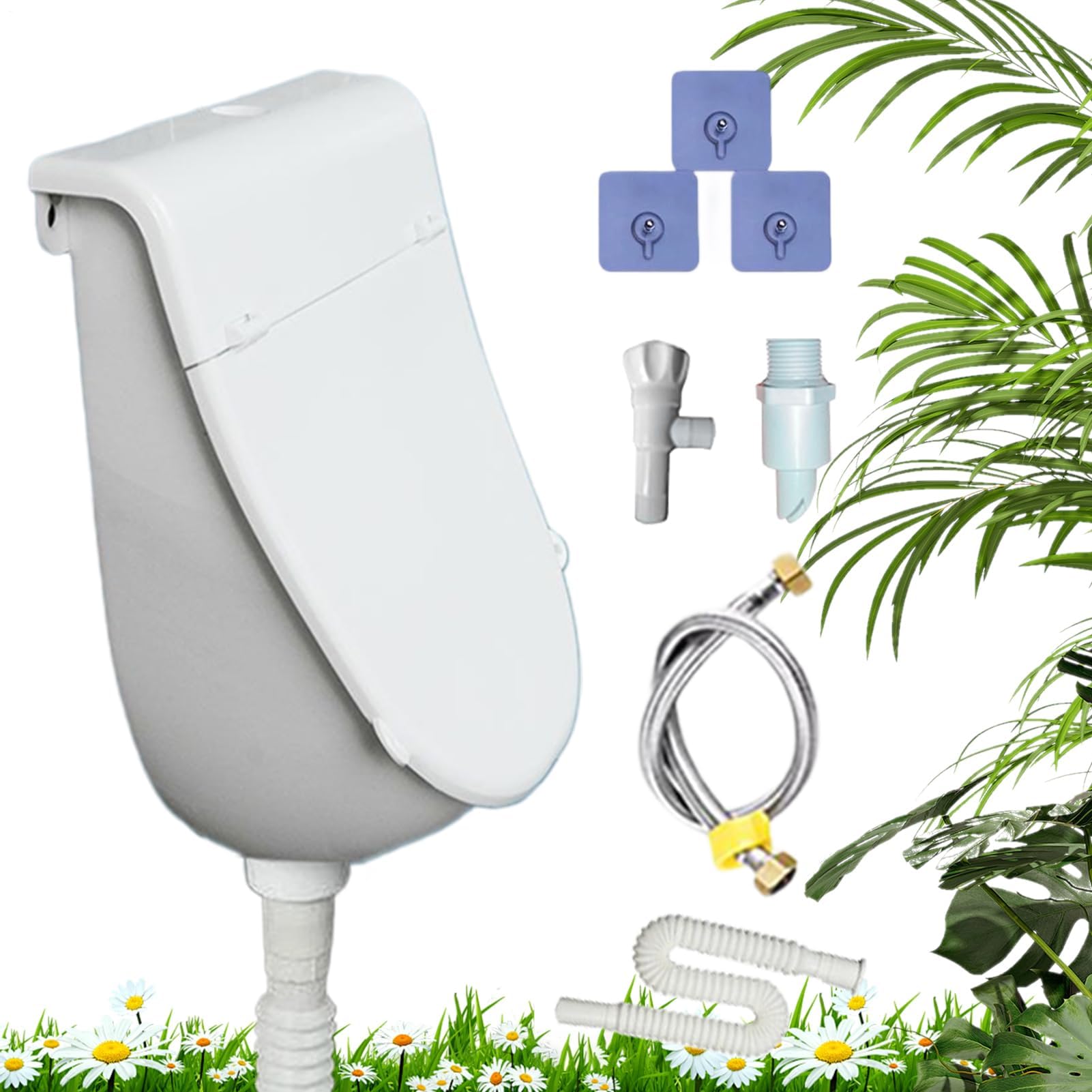 Herren-Urinale für Badezimmer, zur Wandmontage, geruchloser Urinabscheider mit Deckel, ideal für Wohnmobile, Schlafsäle, Jungen und Gärten – verbessert Hygiene und Komfort