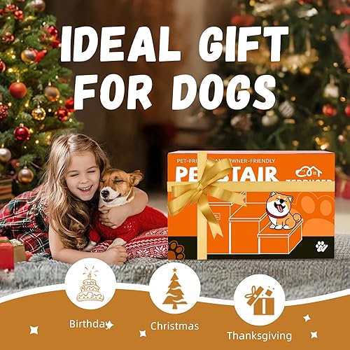 Miniatura 8 de Escaleras para perros, escalones para perros para camas altas, escaleras plegables para mascotas para perros pequeños, cachorros con almacenamiento