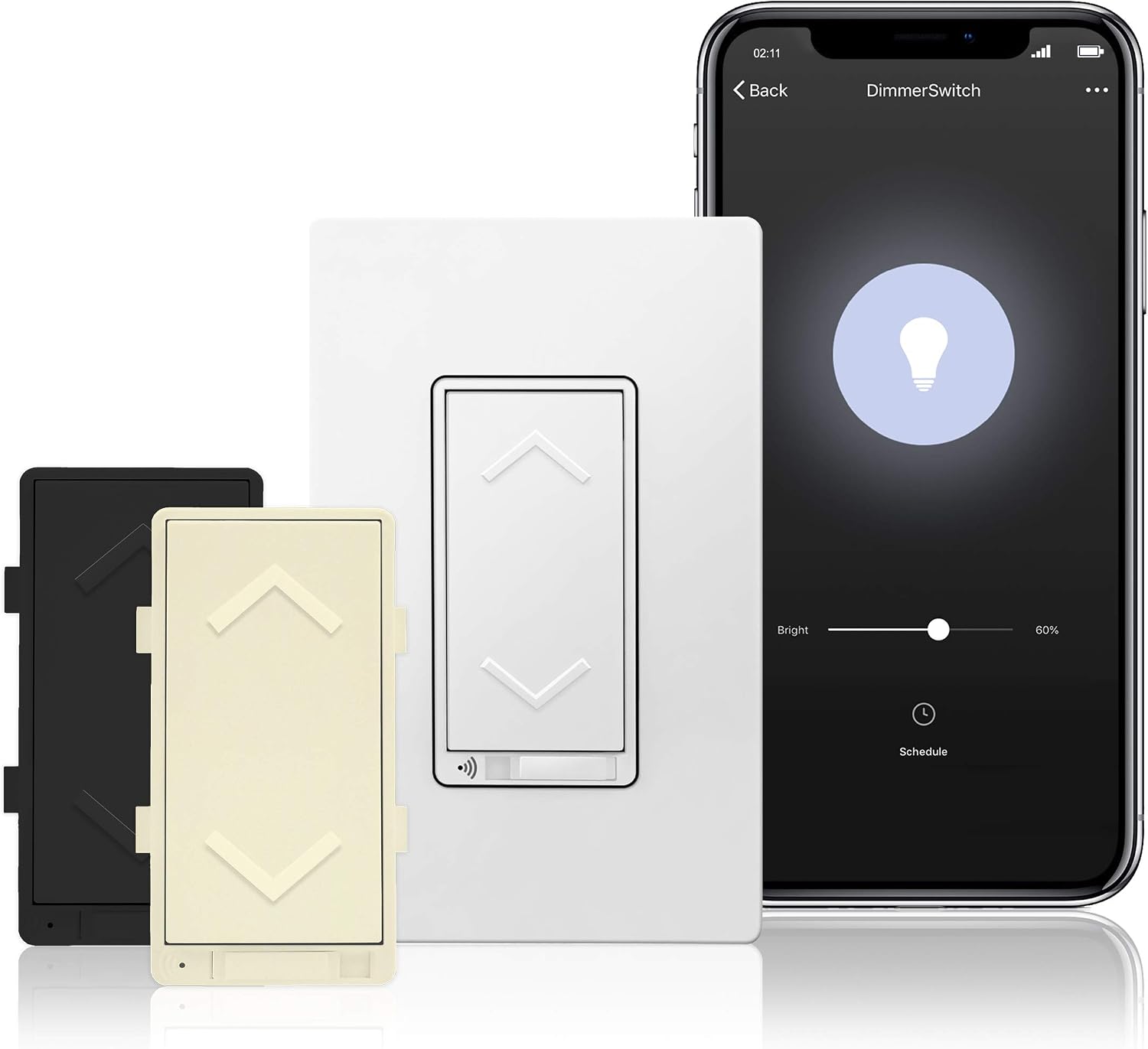 TOPGREENER TGWF500D Smart Dimmer Switch, UL Listed, in-Wall Installation, Single Pole, Neutral Wire Required, Works with Alexa and Google Assistant, White