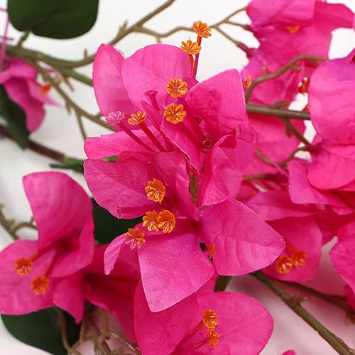 Miniatura 2 de Li Hua Cat Decoración de flores artificiales, Bouganvillea spectabilis Willd, tela de seda, flores que iluminan tu hogar para decoración del hogar,