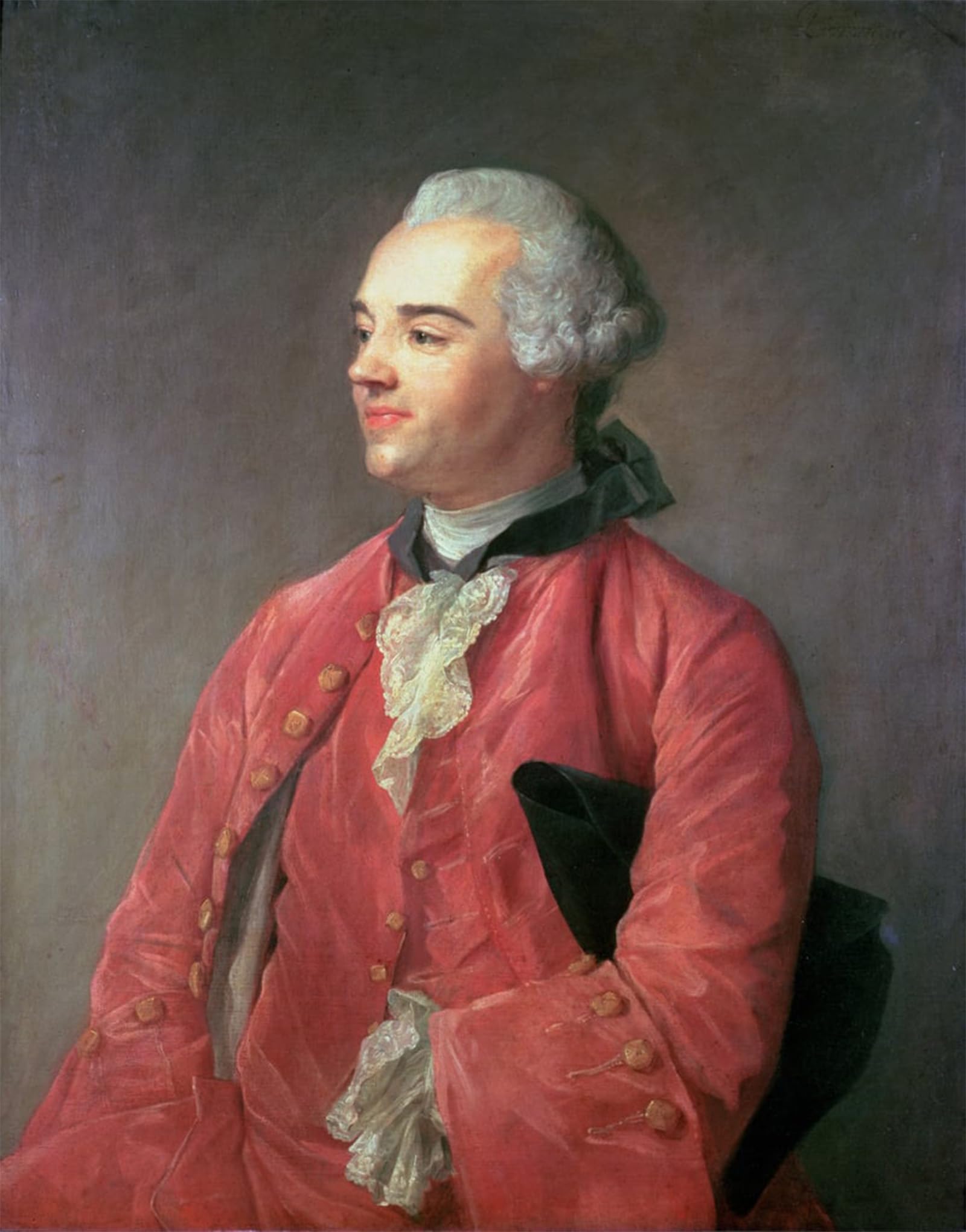 POSTERIIk Vintage Art Print Images Pictures Print Portrait of Jacques Cazotte by Jean Baptiste Perronneau Modern Colour Posters for Office Home Decor 60x90cm