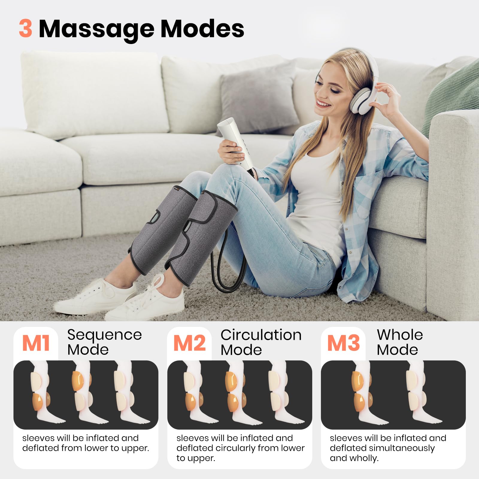 Amazon.com: SHINE WELL Leg Compression Massager for Circulation and Pain  Relief Fsa, Air Compression Calf Massager with 3 Modes 3 Intensities 2  Timing, for Restless Legs Syndrome Relief, Wellness Gift for Mom