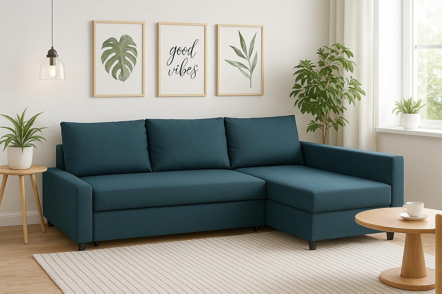 Friheten Couch Cover Replacement for IKEA Friheten Cover, Friheten Sleeper Sofa Cover,Friheten Sofa Cover Only!(Denim Blue)