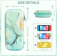 Vista 6 de FUNDIARY Funda de transporte para Nintendo Switch OLED, a prueba de golpes, bolsa de viaje portátil para accesorios con funda protectora de PC