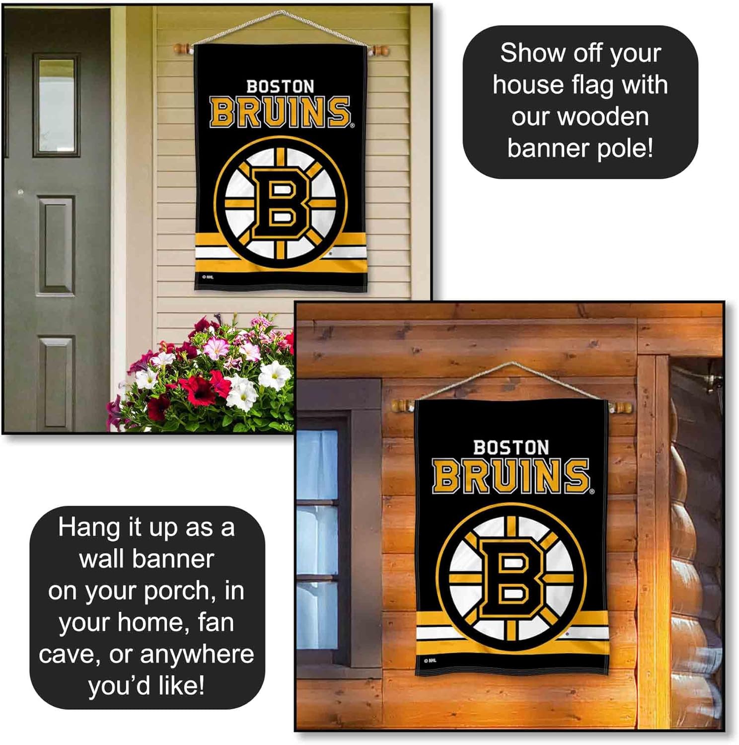 Boston Bruins Two Sided House Flag - Image 5