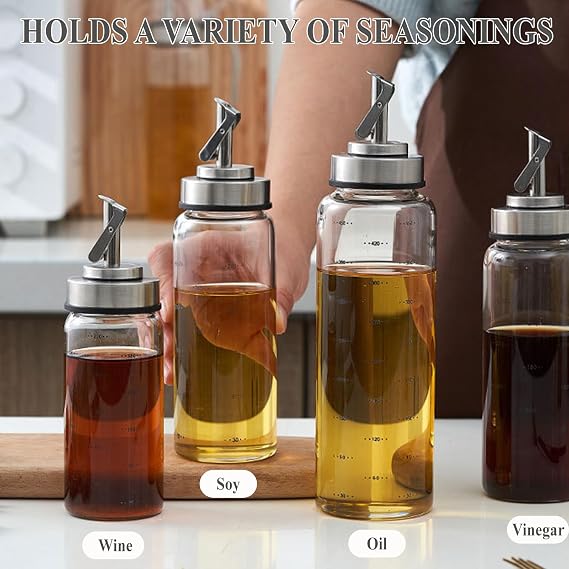 Olive Oil Dispenser Bottle,17 Oz Oil Dispenser For Kitchen,Glass Oil Bottle