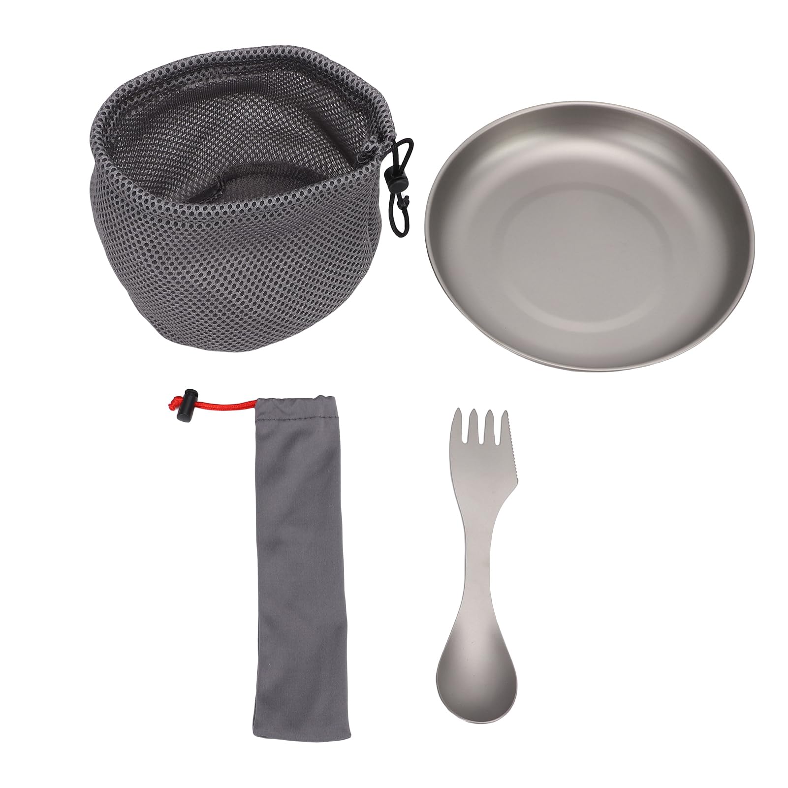 Set di utensili da campeggio leggero durevole riutilizzabile per picnic all'aperto