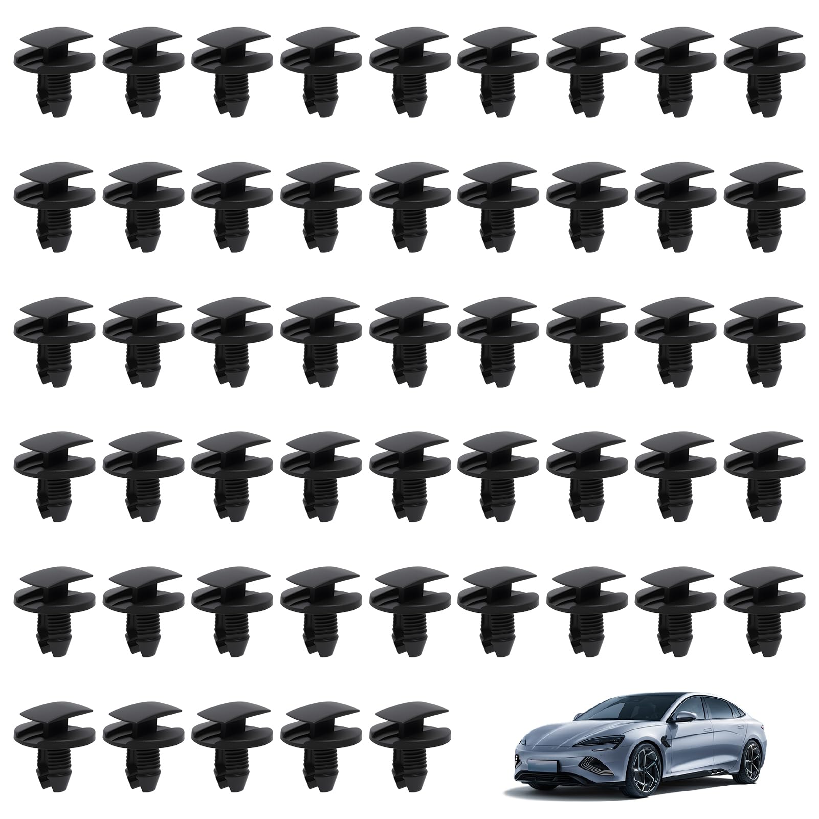 50 Pièces Clips Fixation Parechocs 8565.53 1609267280, Clips Voiture, Agrafes Rivets Plastique Garde-Boue Garniture, Rivets Remplacement Compatible avec Citroen Peugeot Jumpy Berlingo C3 C4 C5 C6
