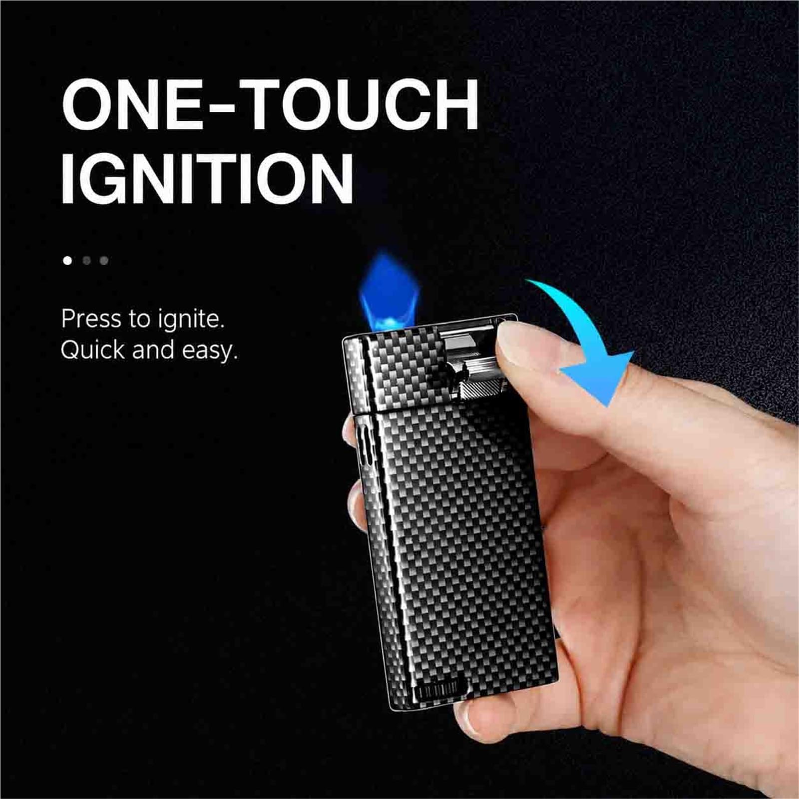Encendedor de butano ultrafino de 9 mm con ventana de combustible visible, llama recargable y ajustable, encendedor de chorro portátil, ideal para uso en exteriores (gas butano no incluido)